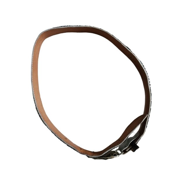Great Donaldo Western Wear Blk & White Leather Belt, Size 36 - Picture 9 of 9
